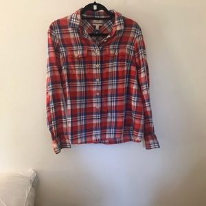 J Crew Long Sleeve Plaid Button up